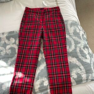 J crew mercantile tartan plaid pants NWT size 6
